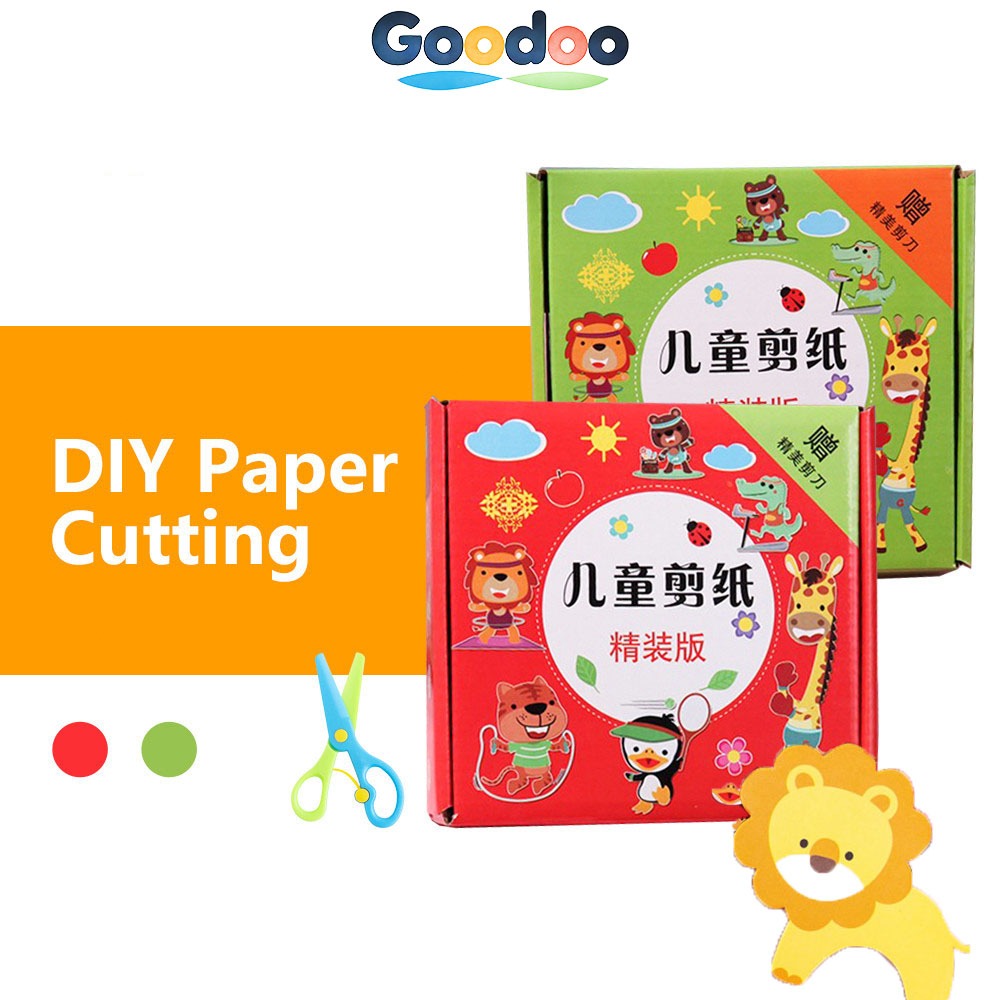 Mainan DIY Paper Cut /aktivitas menggunting anak/Mainan Gunting Kertas Anak/Latihan Menggunting Anak