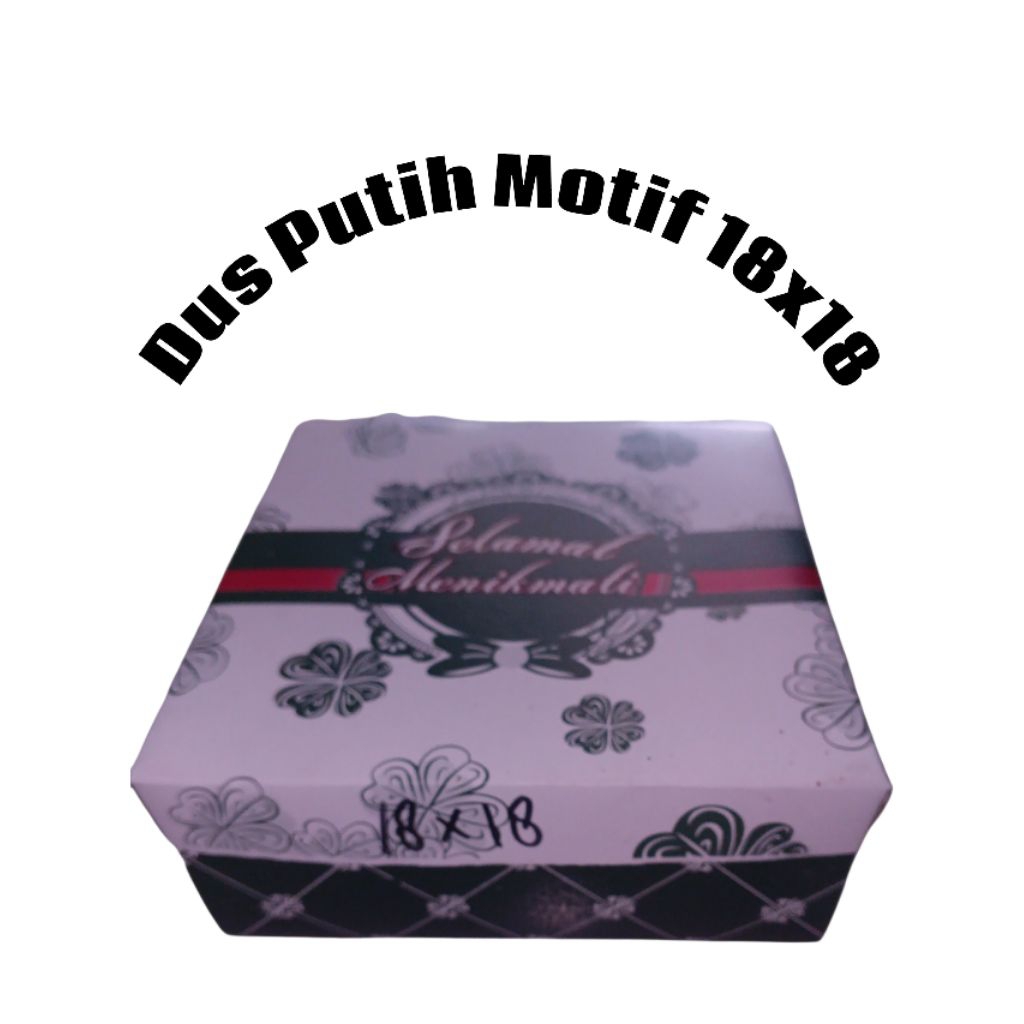 Dus Nasi Putih Motif 18x18