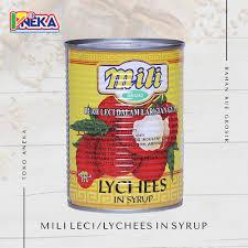 [SDW] pekanbaru/Kaleng Leci Mili 567gr - Buah Leci Segar dalam Sirup, Cocok untuk Sop Buah