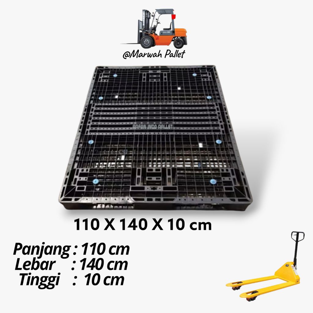 Palet Plastik ukuran 110x140x10