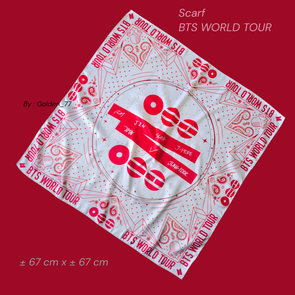 Scarf BTS World Tour / Syal BTS World Tour / Bandana BTS