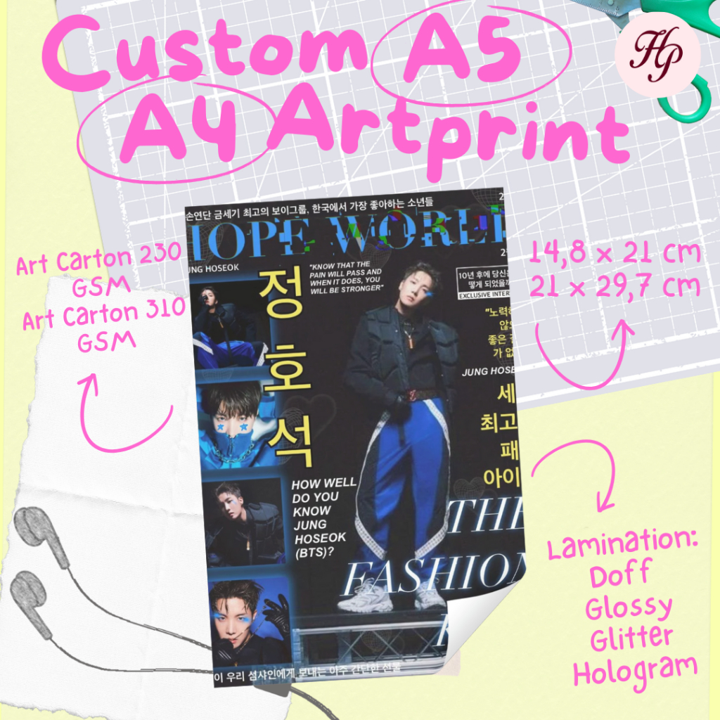 CUSTOM A5 & A4 ARTPRINT GLITTER HOLOGRAM