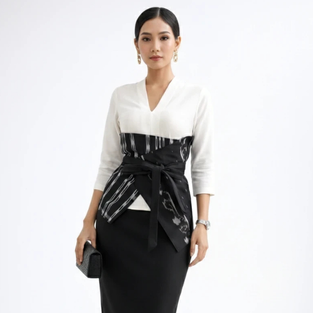 Obi Belt Aruna / Kain Lurik / Ikat Pinggang Wanita