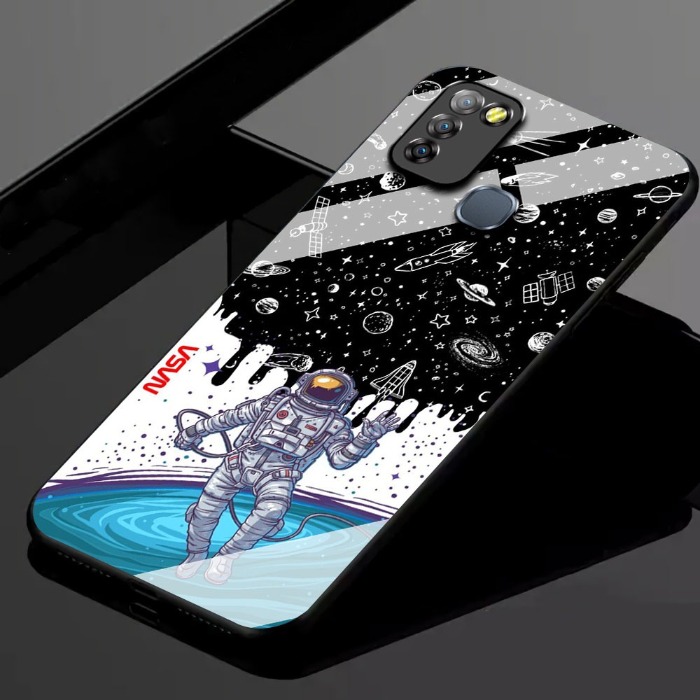 KK24 Softcase Glass Hp Terbaru For Infinix Smart 5/Smart 6 RAM 3 silikon Hp ada pelindung camera Cas