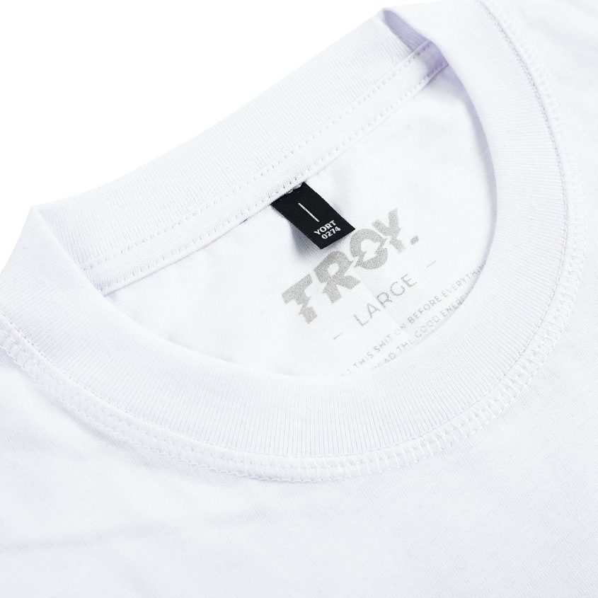Troy Company Double Sleeve Longsleeve White Stripe Attitude - Kaos Lengan Panjang Kaos Putih Stripe DSD 3397