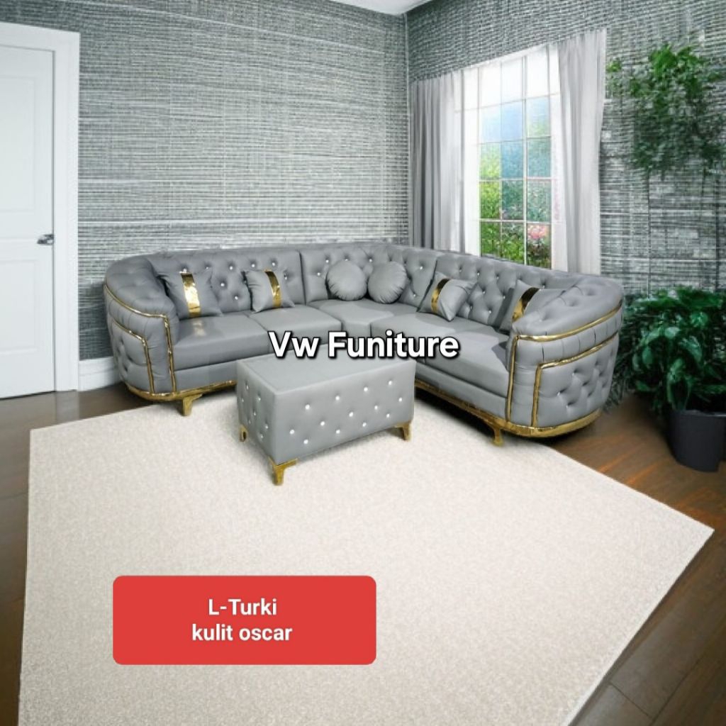 Sofa L Turki Minimalis - Sofa L Set Meja