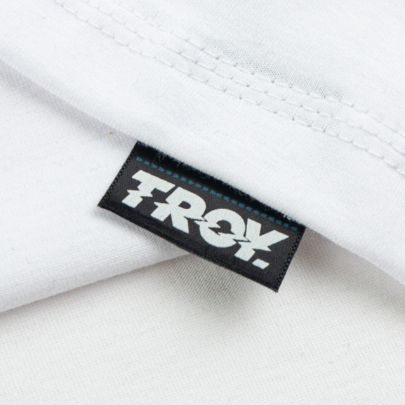 Troy Company Double Sleeve Longsleeve White Navy SRVMD - Kaos Lengan Panjang Kaos Putih DSD 3492