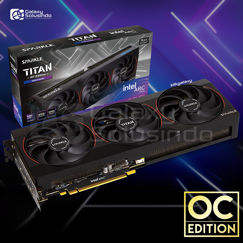 SPARKLE Intel ARC B580 TITAN NOX 12GB OC GDDR6 - VGA Arc B580 DDR6 Graphic Card - CG