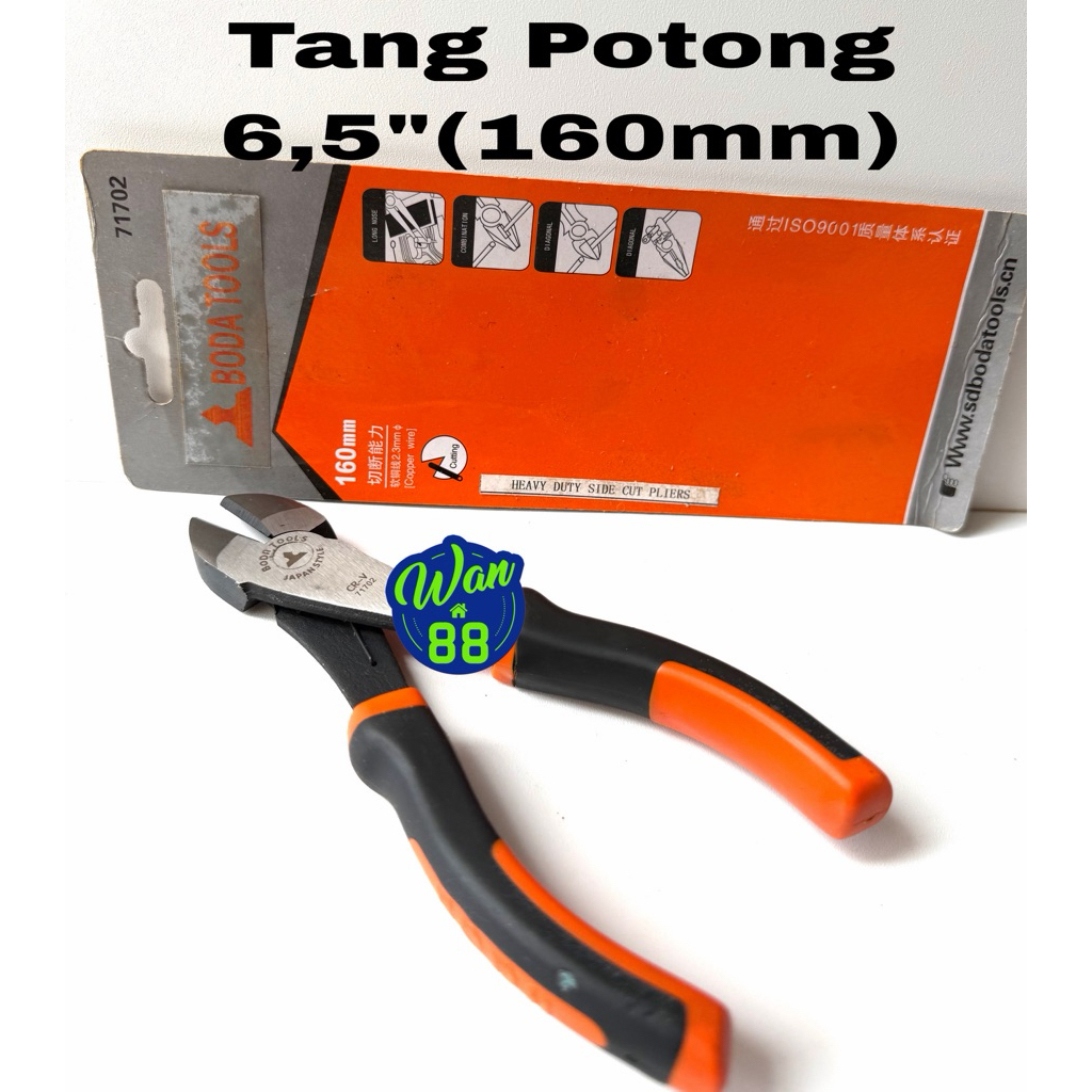 Tang Potong 6,5”(160mm)CRV 71702 Boda Gagang Karet