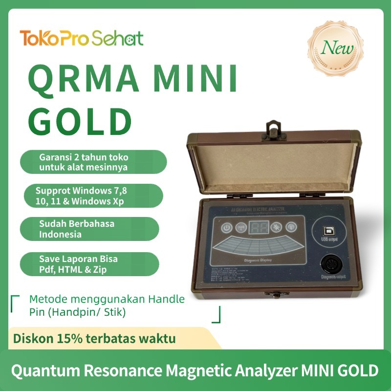 QRMA Mini Gold - Quantum Resonance Magnetic Analyzer -Kuantum Resonansi Magnetik -  Garansi 2 Tahun 
