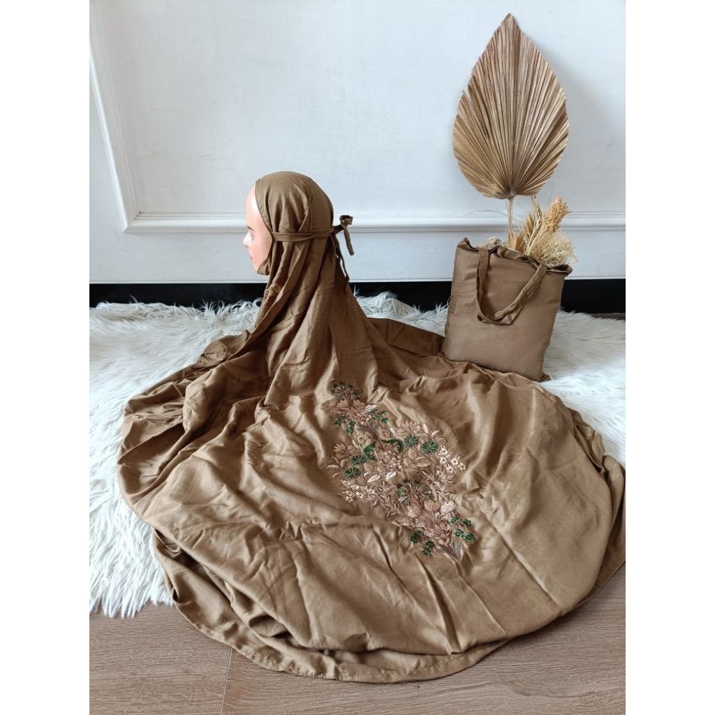 (COD) MUKENA RAYON TERUSAN/LAJURAN DEWASA ADEM ANYES