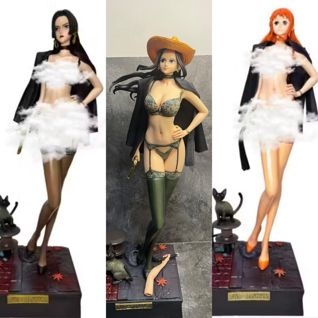 [cast off] Figure One Piece Nami with nico robin and boa hancock Bikini Mafia PVC 53CM Koleksi PVC U