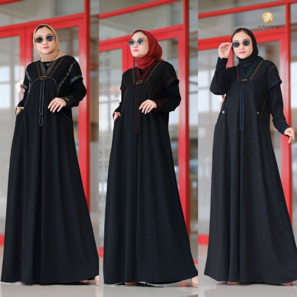 MAHALINI DRESS AURA ASKA DESIGN GAMIS MUSLIM