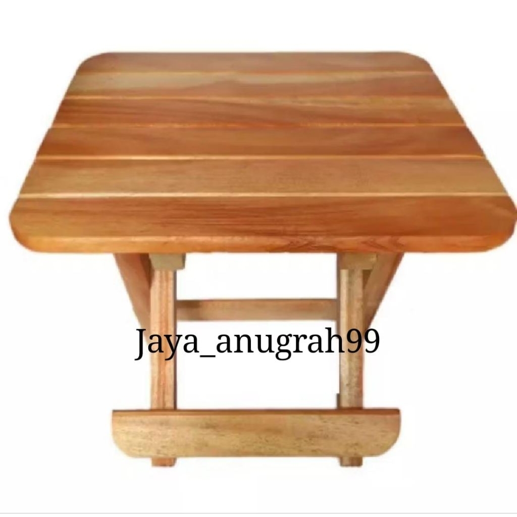 Meja Lipat Mini / Kursi Lipat Multifungsi Kayu Mahoni