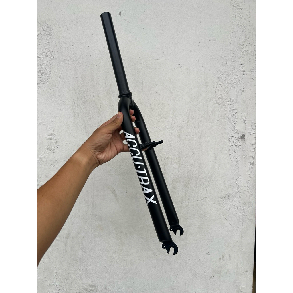 FORK 26 MTB RIGID OVERSIZE 28.6 THREADLESS THREADED CROMOLY HITAM GARPU SEPEDA VINTAGE NOS LURUS