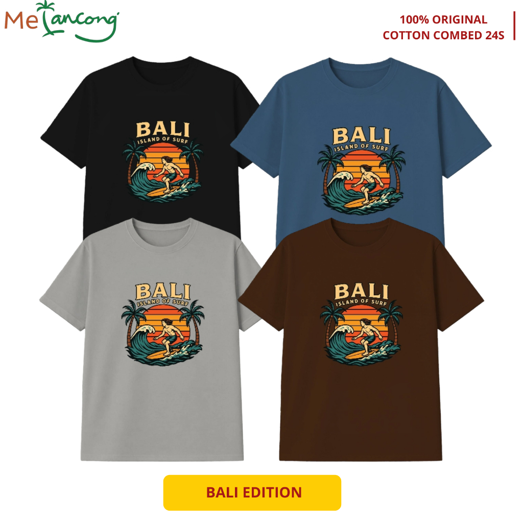 T-shirt Kaos Lengan Pendek Baju Pria Wanita Combed Cowok High Kain Bali KSBL036