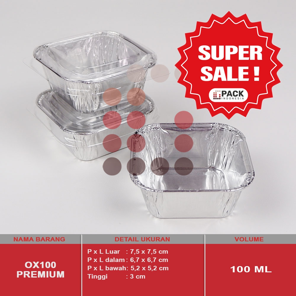 alumunium foil cup OX100 PREMIUM macaroni schotel
