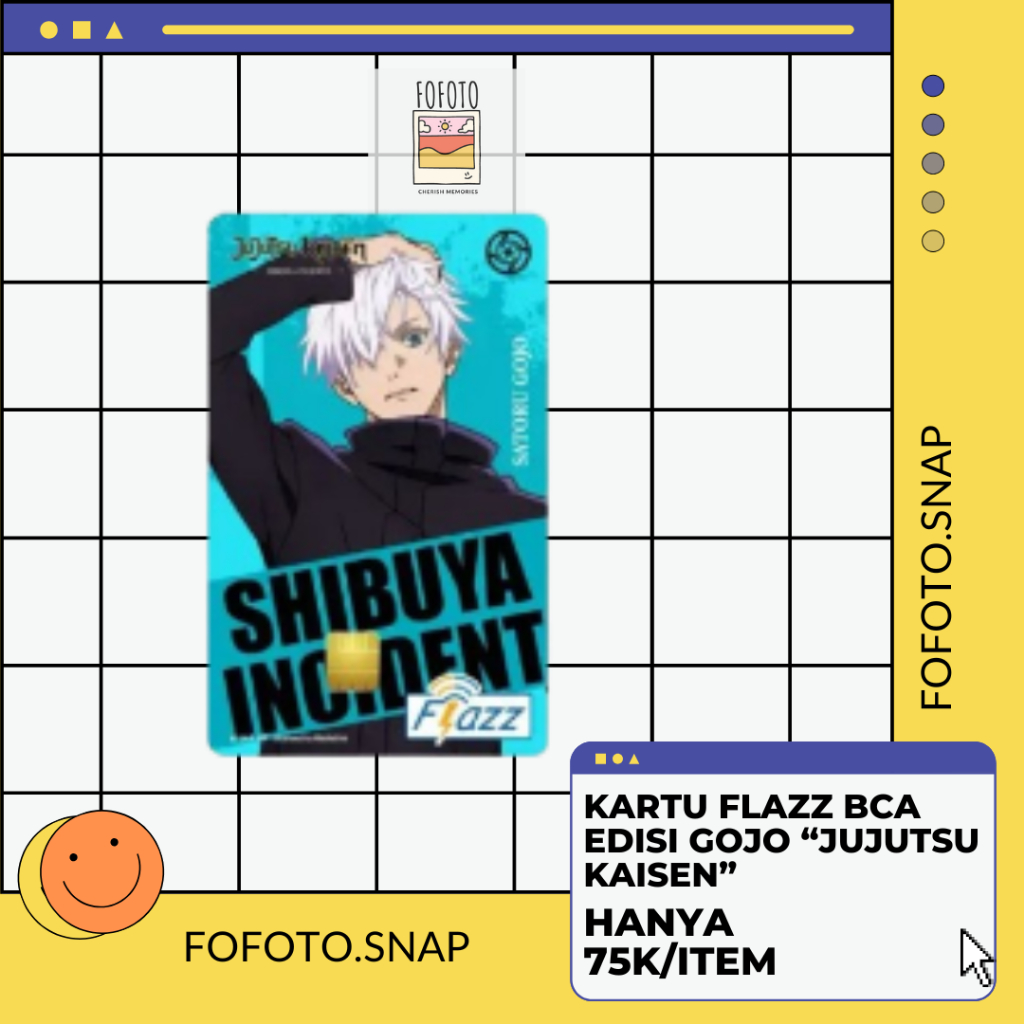 Kartu Flazz Limited Edition Jujutsu Kaisen Gojo GEN 2