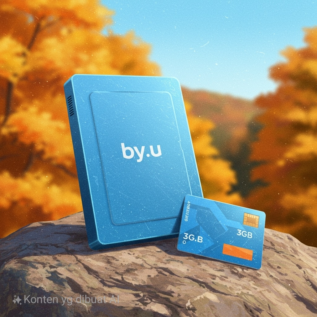 KARTU PERDANA BY.U KUOTA 3GB(SEGEL DAN USAGE)