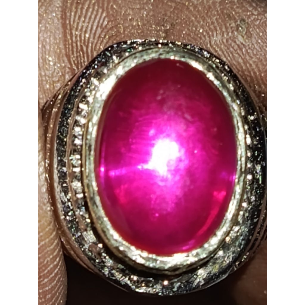 batu Mirah siam delima kapas super mewah kekerasan bt mirip berlian ikat alpaka krum no 8