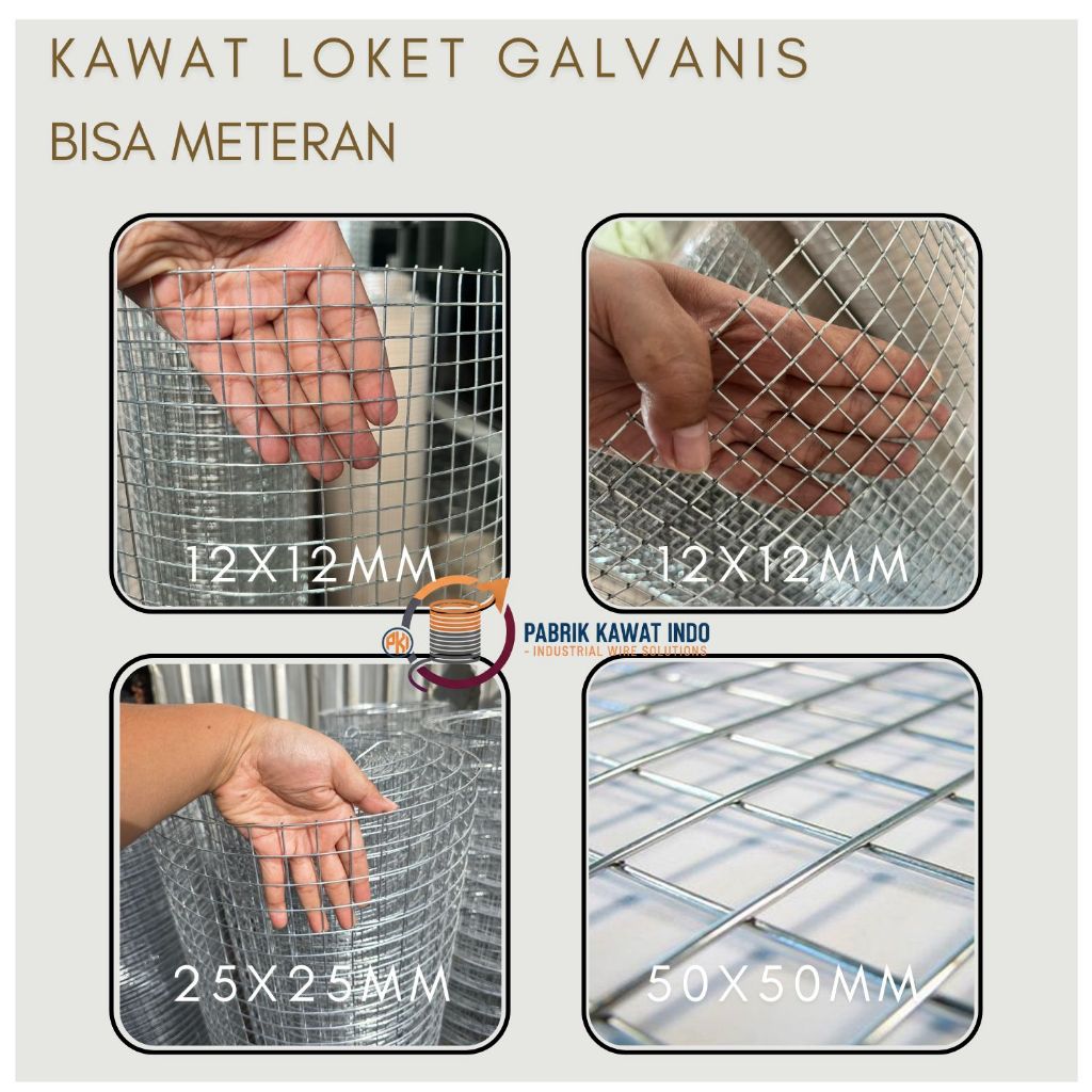 KAWAT LOKET GALVANIS TEBAL 1,2 - 2MM JUAL METERAN UNTUK KANDANG