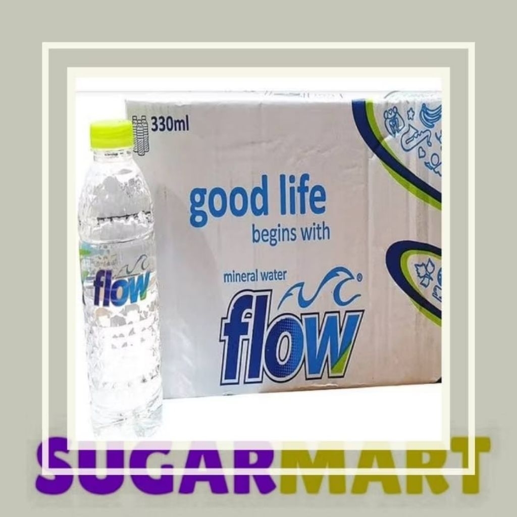Air Mineral FLOW 330ml 1 dos isi 24 botol
