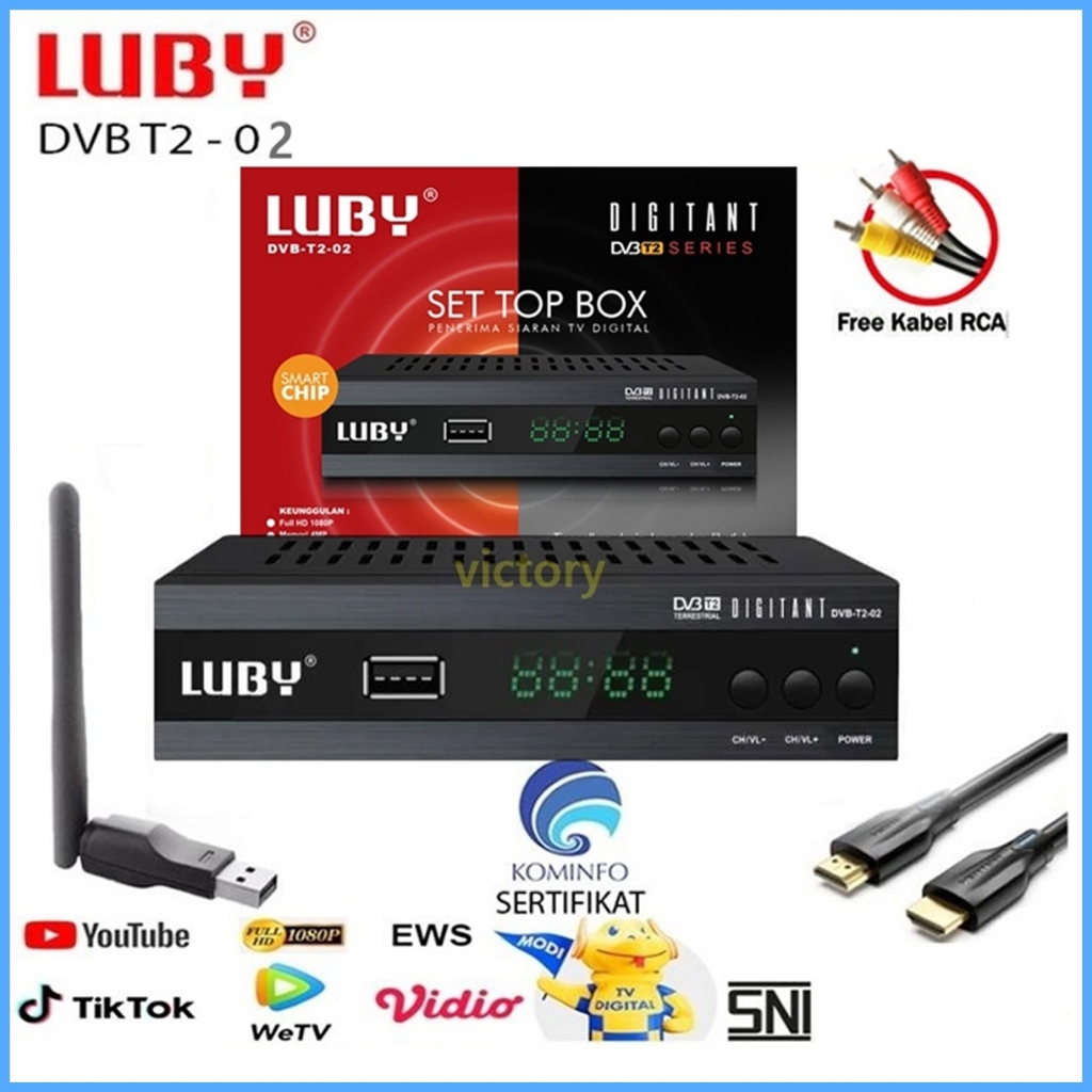 Luby Set Top Box TV Siaran Digital Receiver STB BISA Youtube