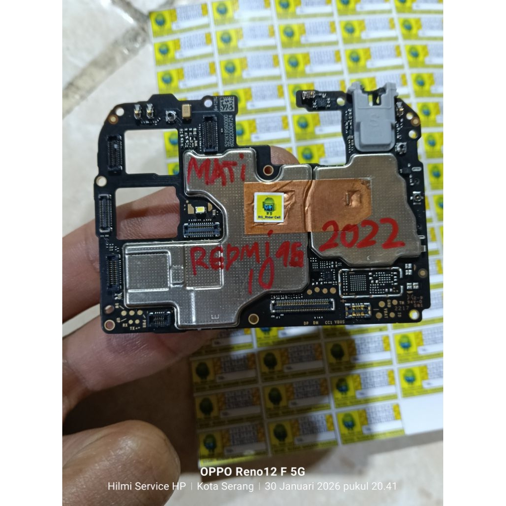 mesin xiaomi redmi 10 4G versi tahun 2022 mati matot ram 6 128GB BAHAN CONGKELAN mmc cpu aman utuh