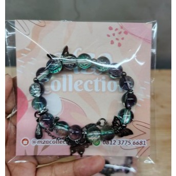 Gelang Tangan Gelang Manik Kristal Aesthetic Premium