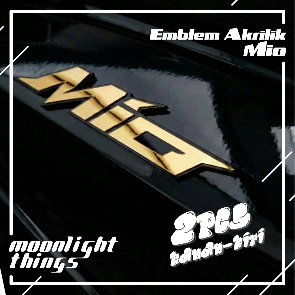 EMBLEM AKRILIK TIMBUL MIO M3 SMILE SPORTY MIO Z - MOONLIGHT Things