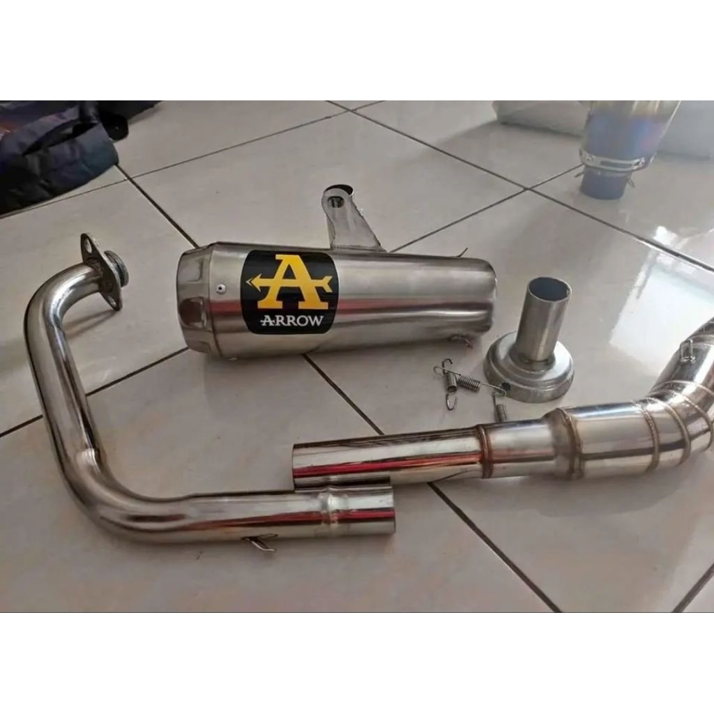 Knalpot racing arrow pro race for  cbr150r, r15 v2, r15 v3, r15 v4, gsx150, dll