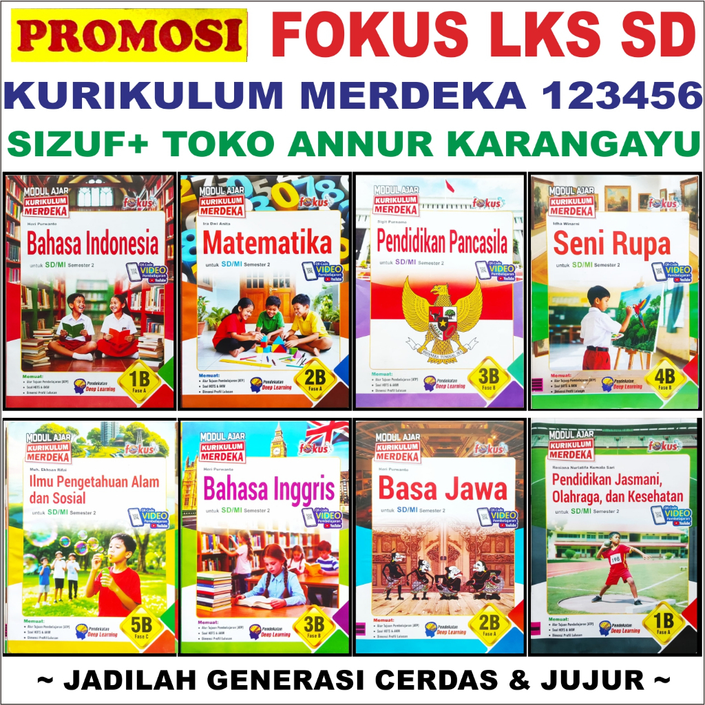Sizuf Lks Lengkap SD 1 2 3 4 5 6 FOKUS Promosi Kelas 1 2 3 4 5 6 A B FOKUS 2025 Kurikulum Merdeka So