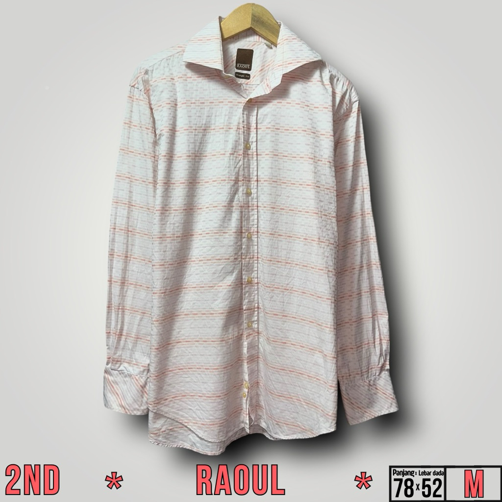 Kemeja Motif Pria Raoul Cream Size M (78x52)cm