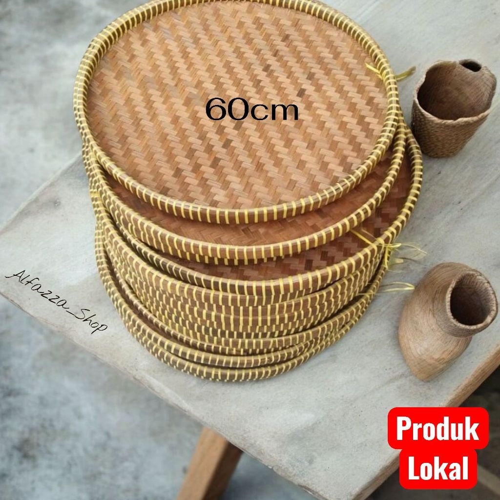 Tampah Anyaman Bambu / Nyiru Alas Tumpeng / Tamber / Tempat kue