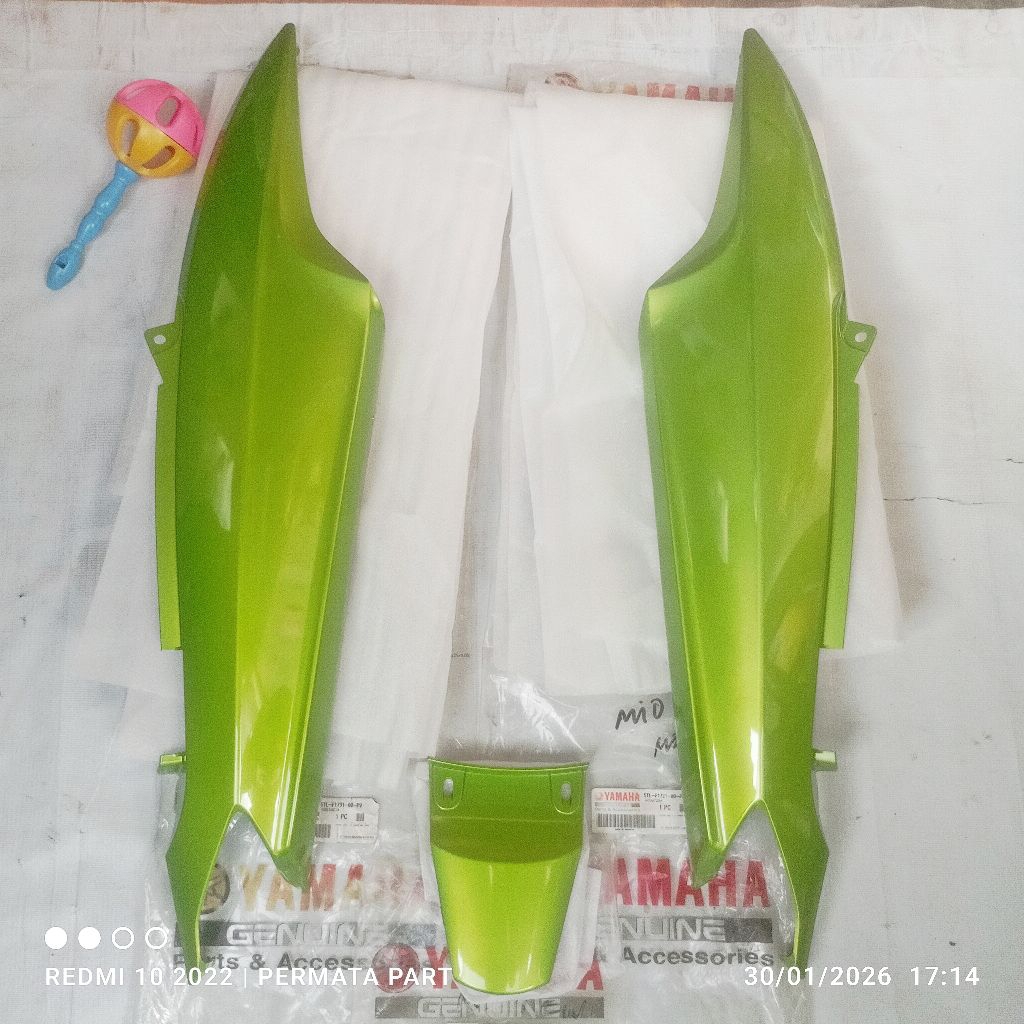 cover body belakang kanan kiri pad pet full set yamaha mio smile mio new mio sporty 5TL hijau green 