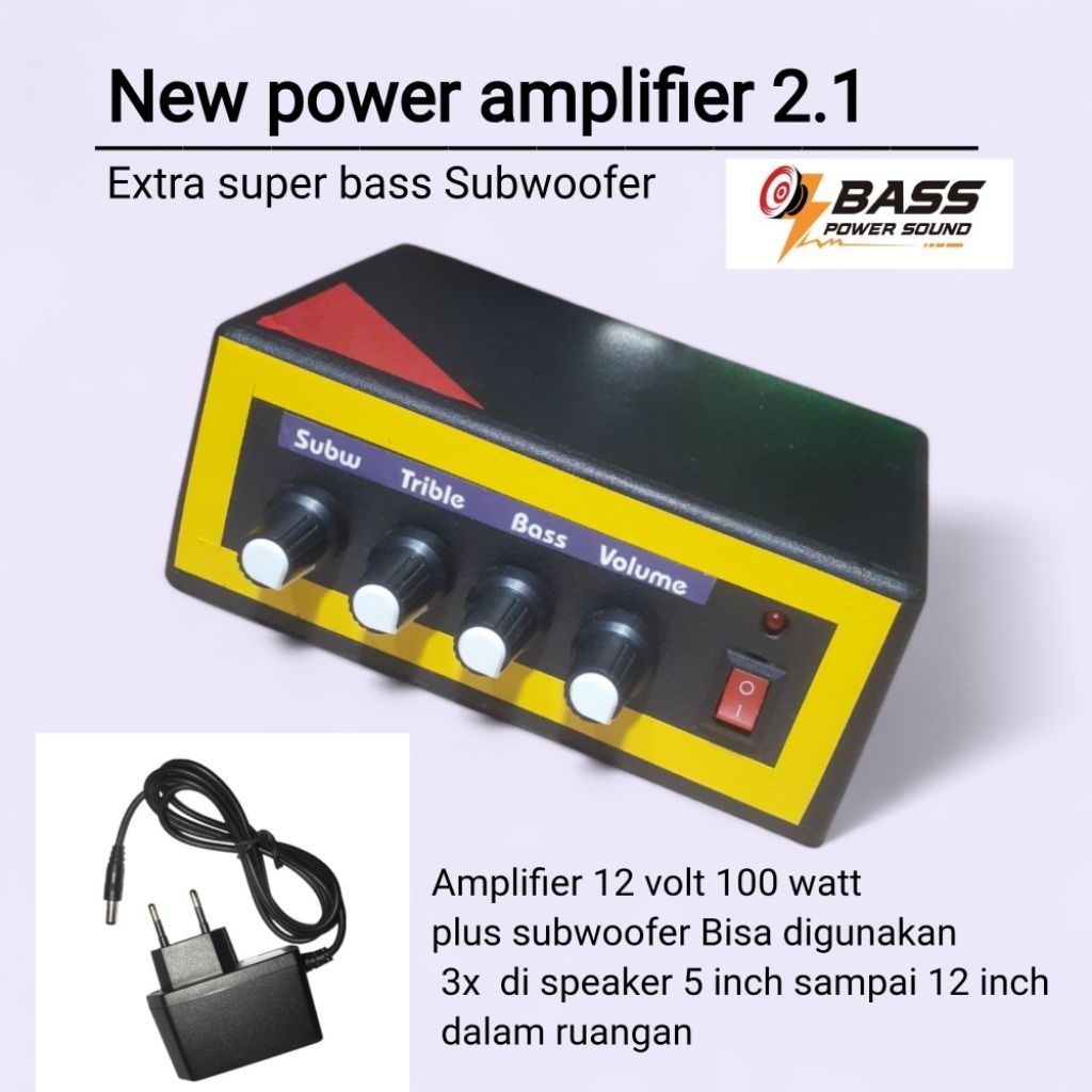 POWER AMPLIFIER  2.1 SUBWOOFER 12 VOLT