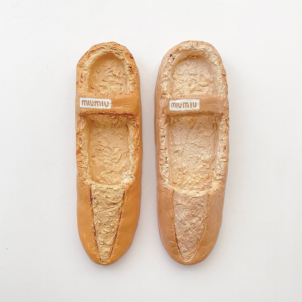 miumiu clay trinket dish | baguette ballet shoes mini trinket holder | ring dish | jewelry tray | ha