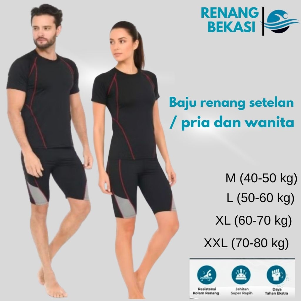 Baju renang dewasa pria wanita setelan unisek spandex premium / HI sport baju renang setelan dewasa 