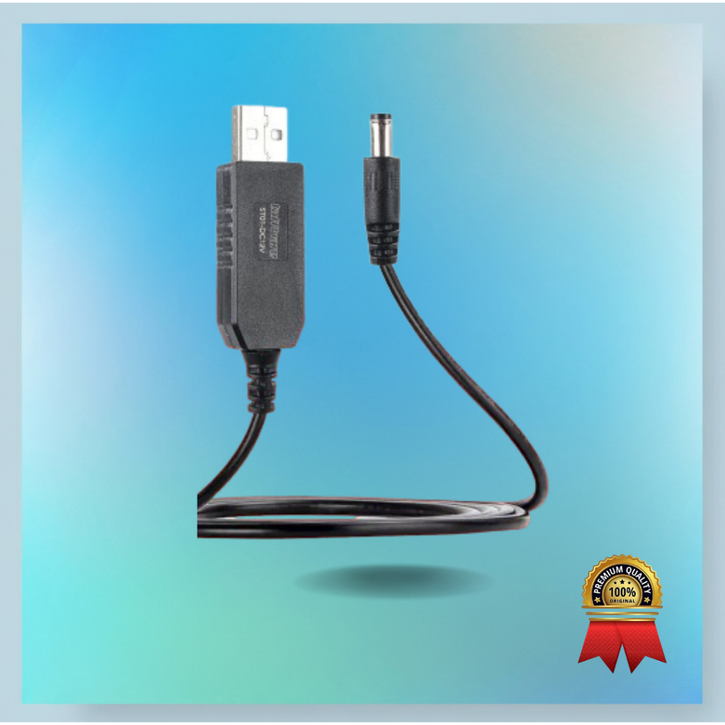 Kabel USB Power modem Router Orbit To Dc 12 Volt 12V USB Converter Adaptor Power Boost DC 5V to 12V