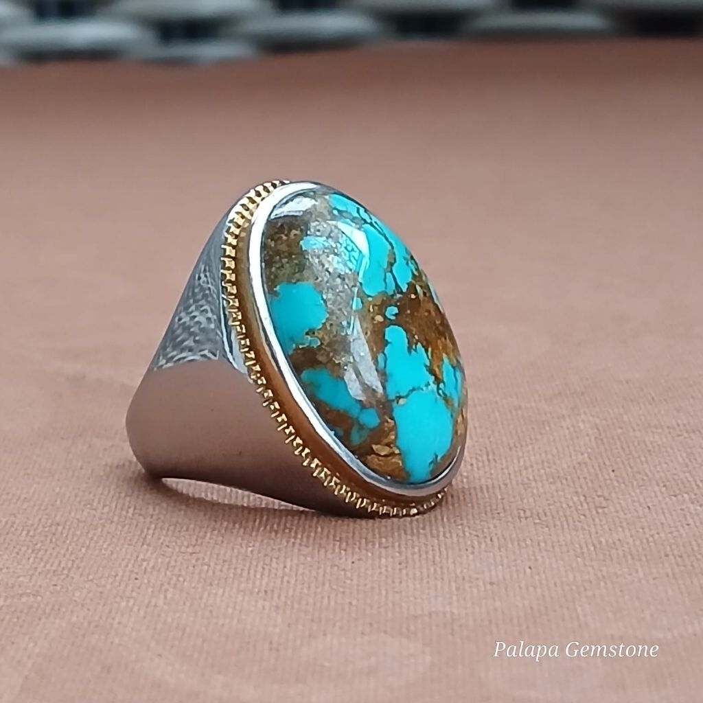 Batu pirus persia biru original