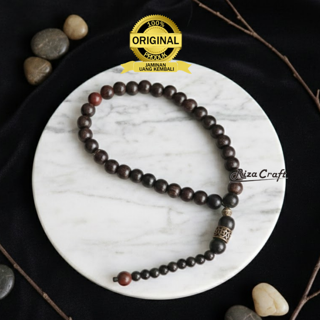 Tasbih 33 Butir Aesthetic Kayu Galih Asem Mati Ngurak mix Nagasari Merah Kokka Turki ASLI Original