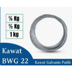 Kawat Ikat Kawat Putih BWG 22 Galvanis 1,5mm
