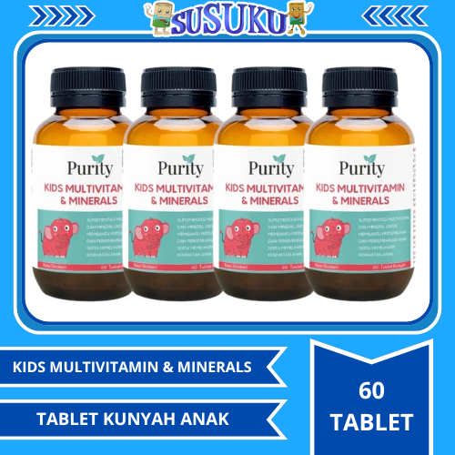 KIDS MULTIVITAMIN & MINERALS 60 TABLET KUNYAH anak