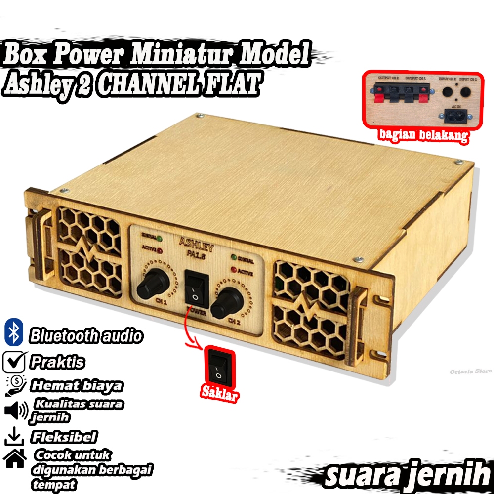Power Amplifier Model Ashley 2 Channel FLAT
