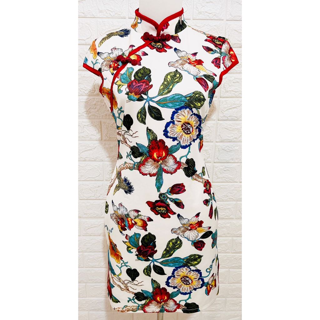 DRESS CHEONGSAM SCUBA BUNGA