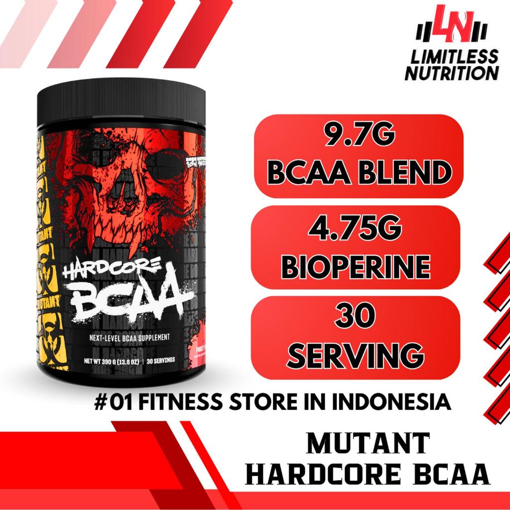 MUTANT USA BCAA 30 servings Better Recovery + Hydration Formula Import - Hardcore High BCAA Mutant