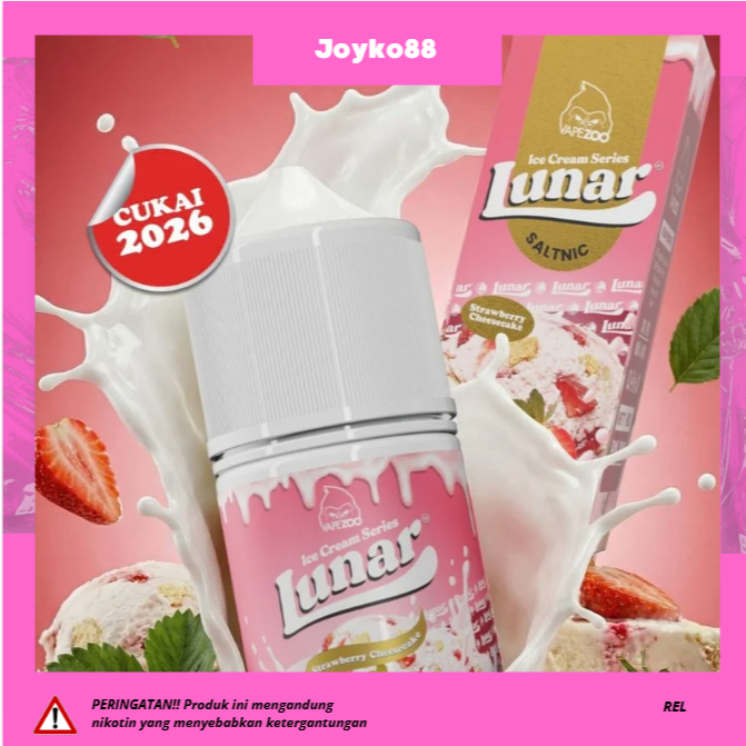 LUNAR ICE CREAM STRAWBERRY CHEESECAKE FREEBASE 60ML 100% AUTHENTIC
