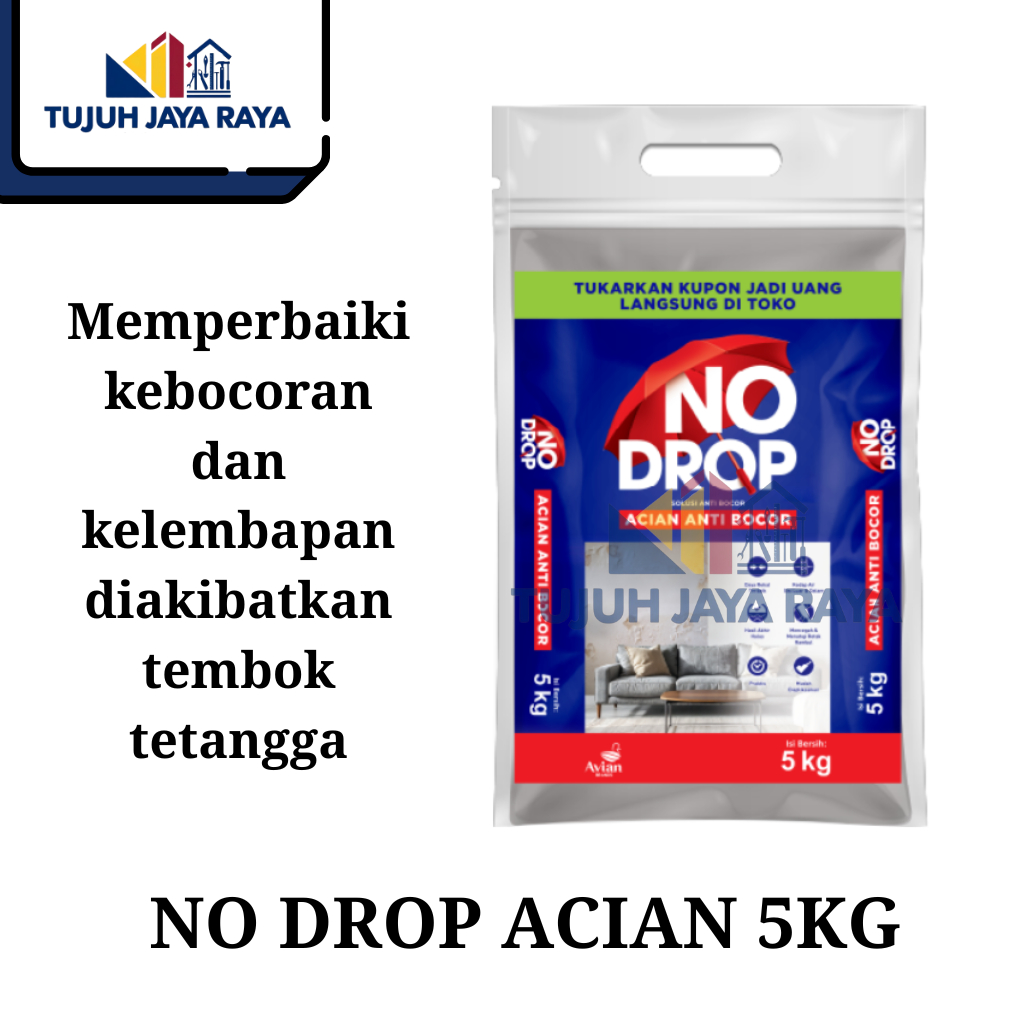 Acian No drop 5kg. acian anti bocor khusus dinding lembab