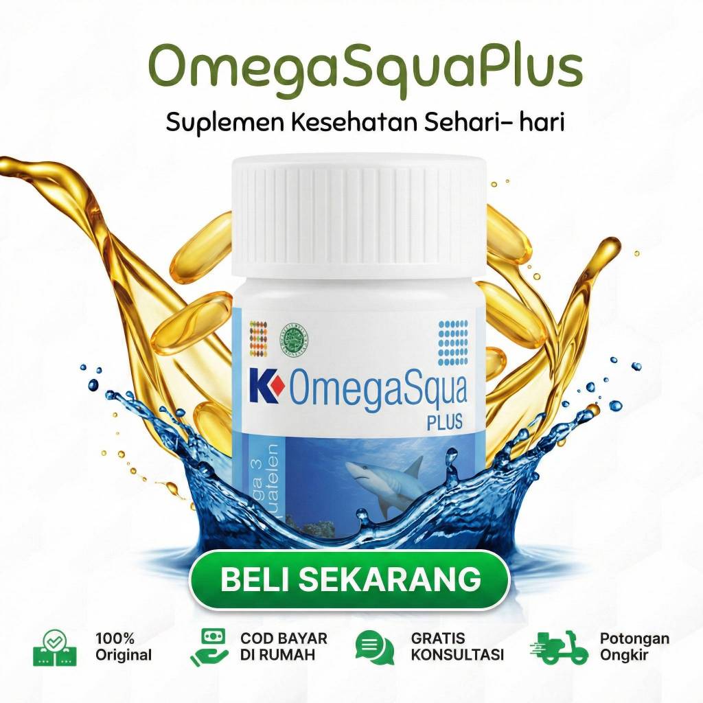 K-OMEGASQUA K LINK PLUS 30 SOFTGEL ORIGINAL Kapsul Minyak Ikan Salmon Omega Squa 3