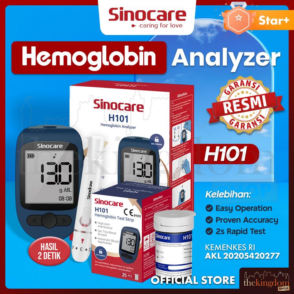 Sinocare H101 Hemoglobin Analyzer Alat Cek Tes Anemia H101 HB Monitoring System Set